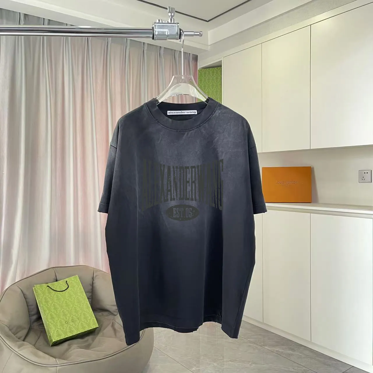 BALENCI*GA 2025 New Arrival logo 320g T Same Style Size：S M L XL XXL ：Black Red Black